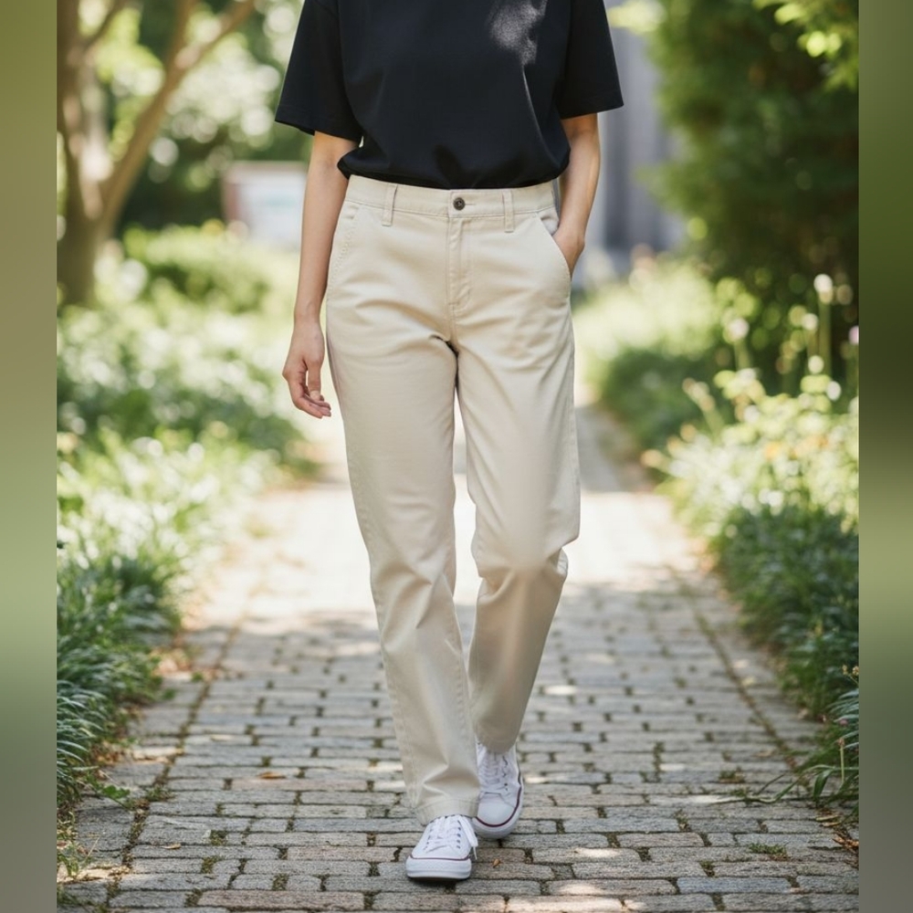 😻 3/$30 Aritzia Sunday Best Beige High-Waist Casual Pant Size 00